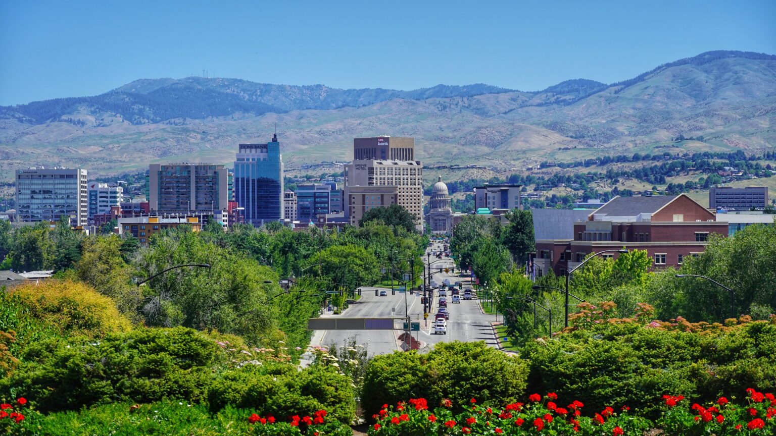 Boise Idaho skyline representing AIM HOA management coverage across the Treasure Valley