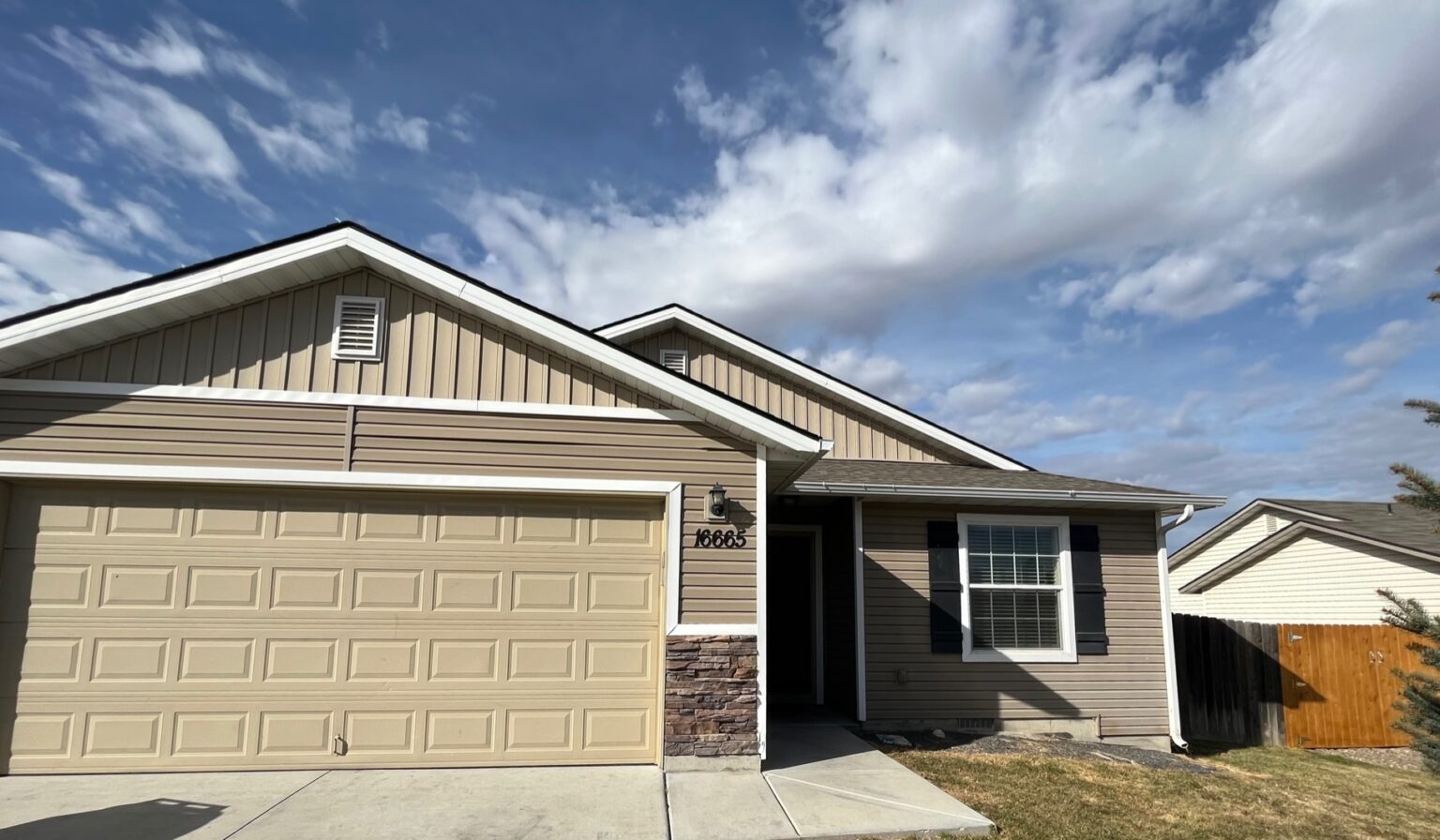 Exterior of rental home at 16665 Chino, Caldwell, Idaho managed by AIM Property Management