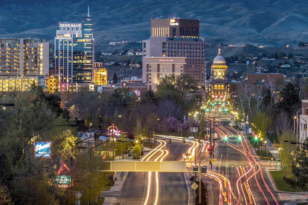 Downtown Boise Idaho skyline representing AIM apartment management coverage across the Treasure Valley